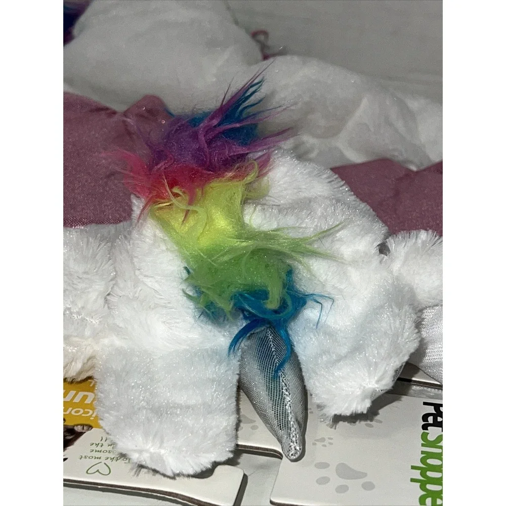 Pet Shoppe Unicorn Dog Costume White Pink Wings Rainbow Mane ML WIC 646220